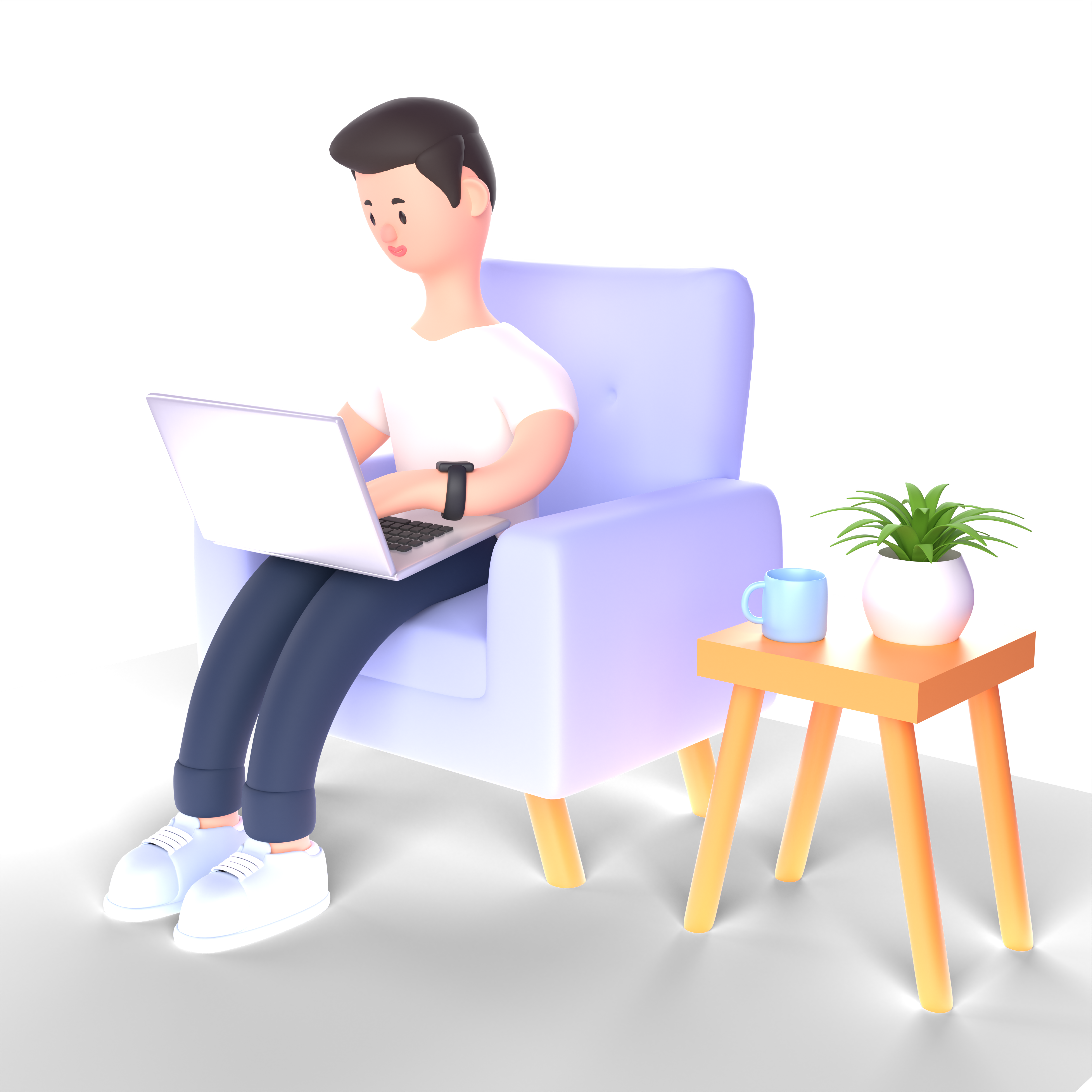 businessman working on laptop